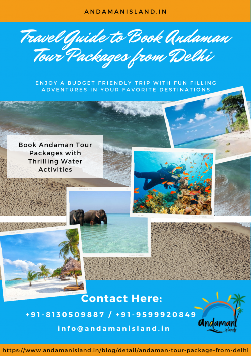 Find Best Andaman tour Packages from Delhi at Andaman Island website and Book the best Andaman & Nicobar holiday packages with fun filling adventures. We have Honeymoon, Couple, Solo and family tour Packages at a nominal price range.
To get more information, please visit us at: https://www.andamanisland.in/blog/detail/andaman-tour-package-from-delhi