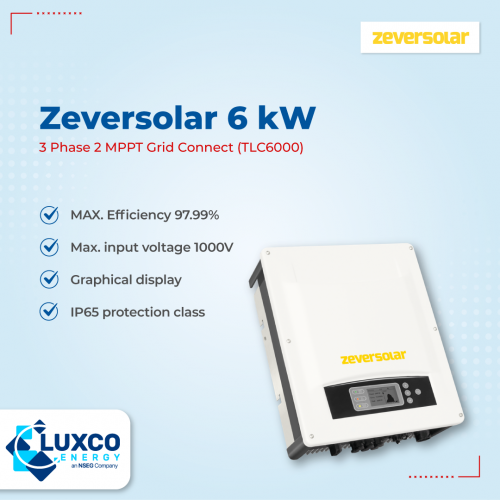 Zeversolar 6kW 3 Phase 2 MPPT Grid connect(TLC6000)

1. Max. Efficiency 97.99%
2. Max. input voltage 1000V
3. Graphical Display
4. IP65 Protection class


Visit our site: https://www.luxcoenergy.com.au/wholesale-solar-inverters/zeversolar/