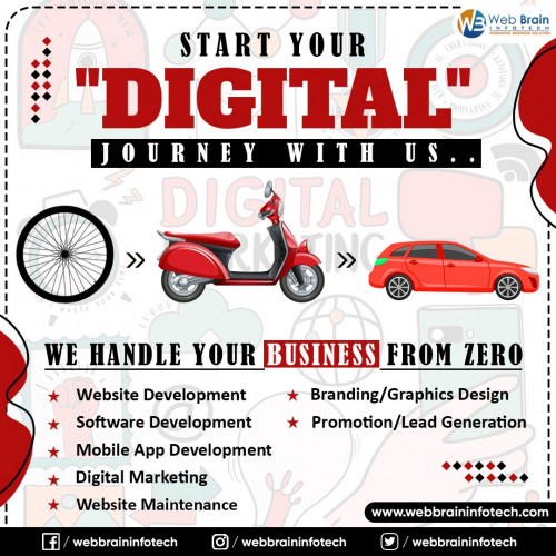 Digital transformation is not an overnight process, but it starts with the right digital tools and getting your team on board. Start Your Digital Transformation Journey. We have you covered.
We are here to make the journey smoother and move your traditional business to digital business without added stress.

Know more at https://www.webbraininfotech.com/digital-marketing-services.html