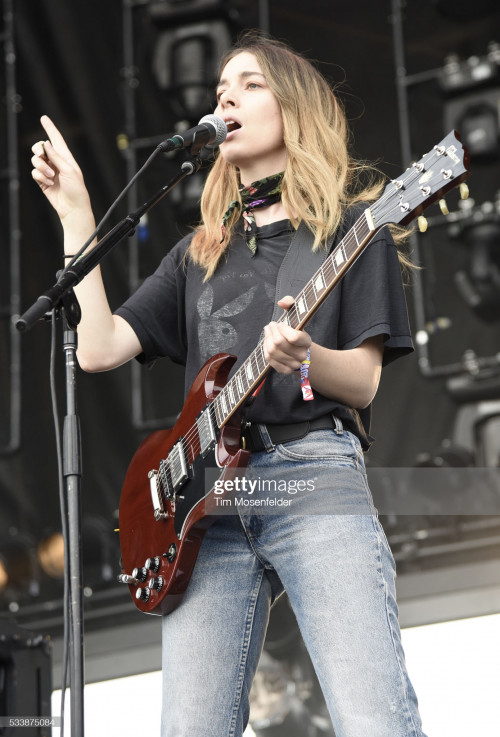 GULF SHORES, AL - MAY 22:  Danielle Haim of Haim performs during the Hangout Music Festival on May 2