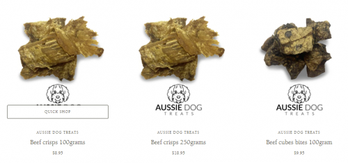 We only create and produce treats that we feed our four legged family members. We are a based in regional Victorian in the rolling hills of Gippsland and source all our products from abattoirs throughout Australia"

Visit at: https://aussiedogtreats.com/collections/all