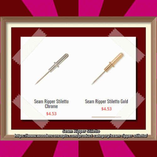 Wooden Concepts is the place online to get your seam ripper stiletto in gold and chrome color. These are compatible with seam ripper handles and these are intended to be a spare and replacement to our seam rippers.
https://www.woodenconcepts.com/product-category/seam-ripper-stiletto/