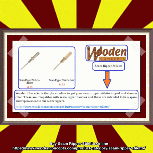 Wooden Concepts is the place online to get your seam ripper stiletto in gold and chrome color. These are compatible with seam ripper handles and these are intended to be a spare and replacement to our seam rippers.
https://www.woodenconcepts.com/product-category/seam-ripper-stiletto/